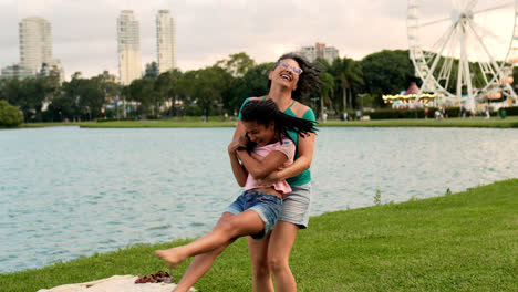 Girl-and-woman-having-fun-outdoors